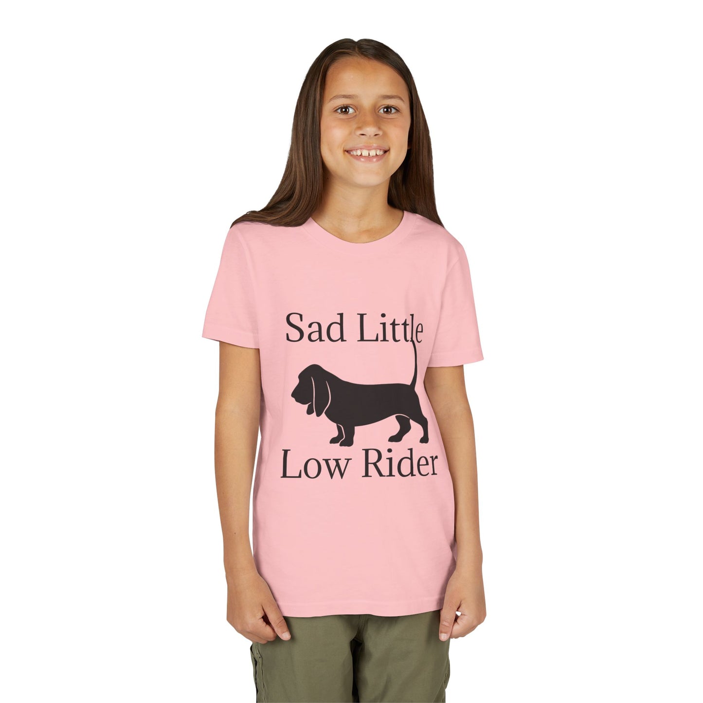 Sad Little Low Rider Youth Unisex Short Sleeve Crewneck Tee