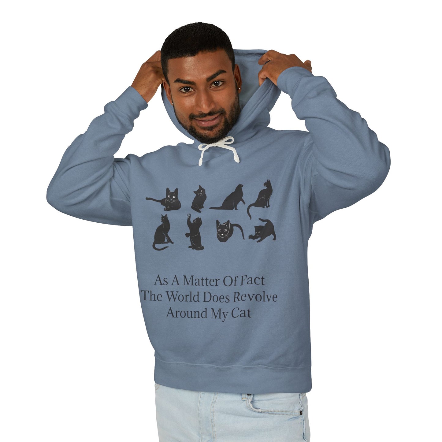 Matter Of Fact Cat Unisex Lightweight Hoodie