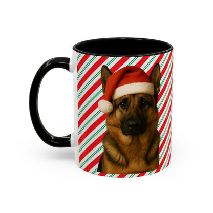 Santa Paws German Shepherd 2-Tone Coffee Mug