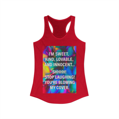 Blowing My Cover Women's Racerback Tank