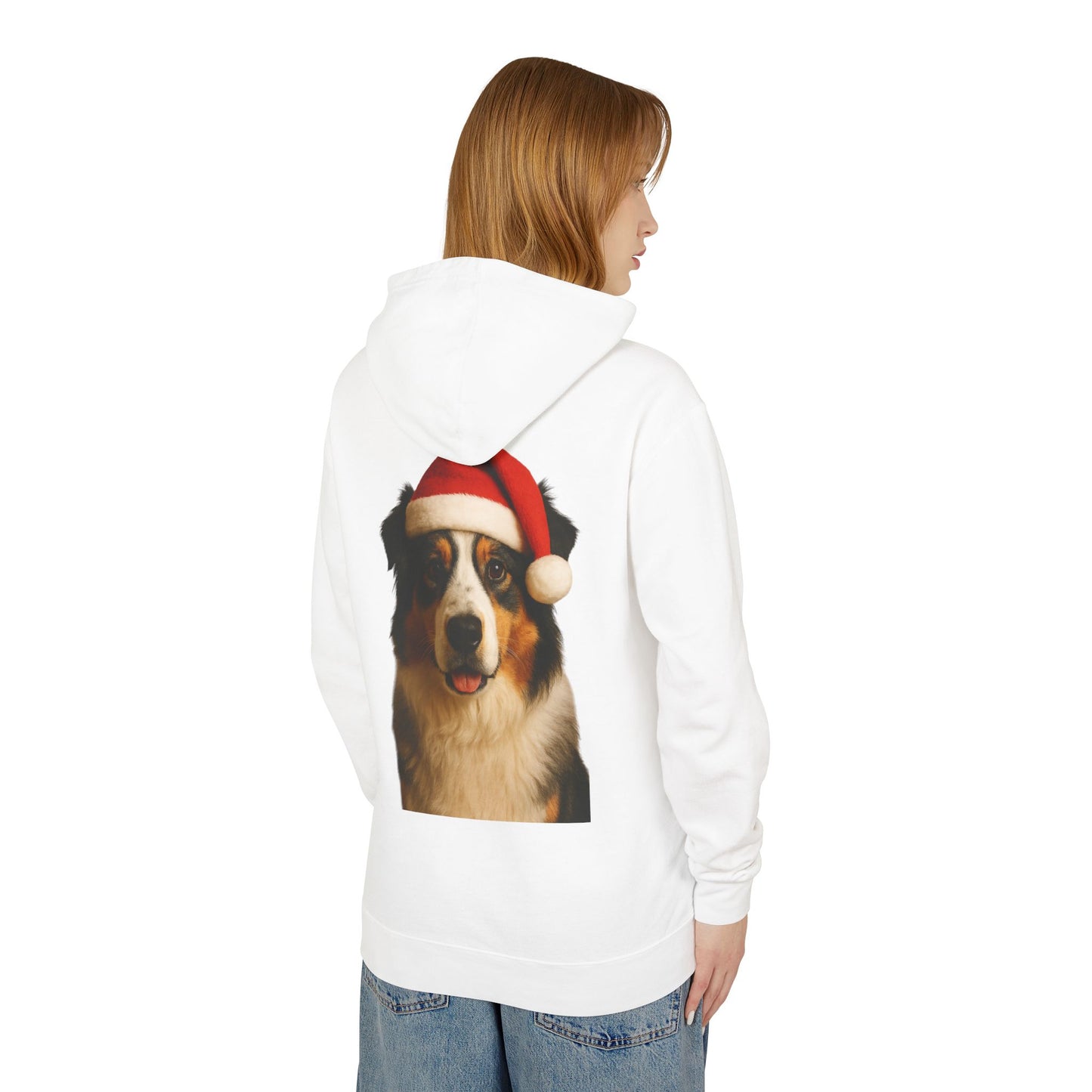 Santa Paws Aussie Unisex Lightweight Hoodie