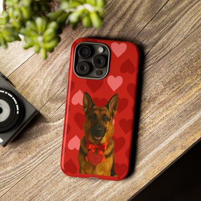 Cupid's Companion German Shepherd iPhone Case