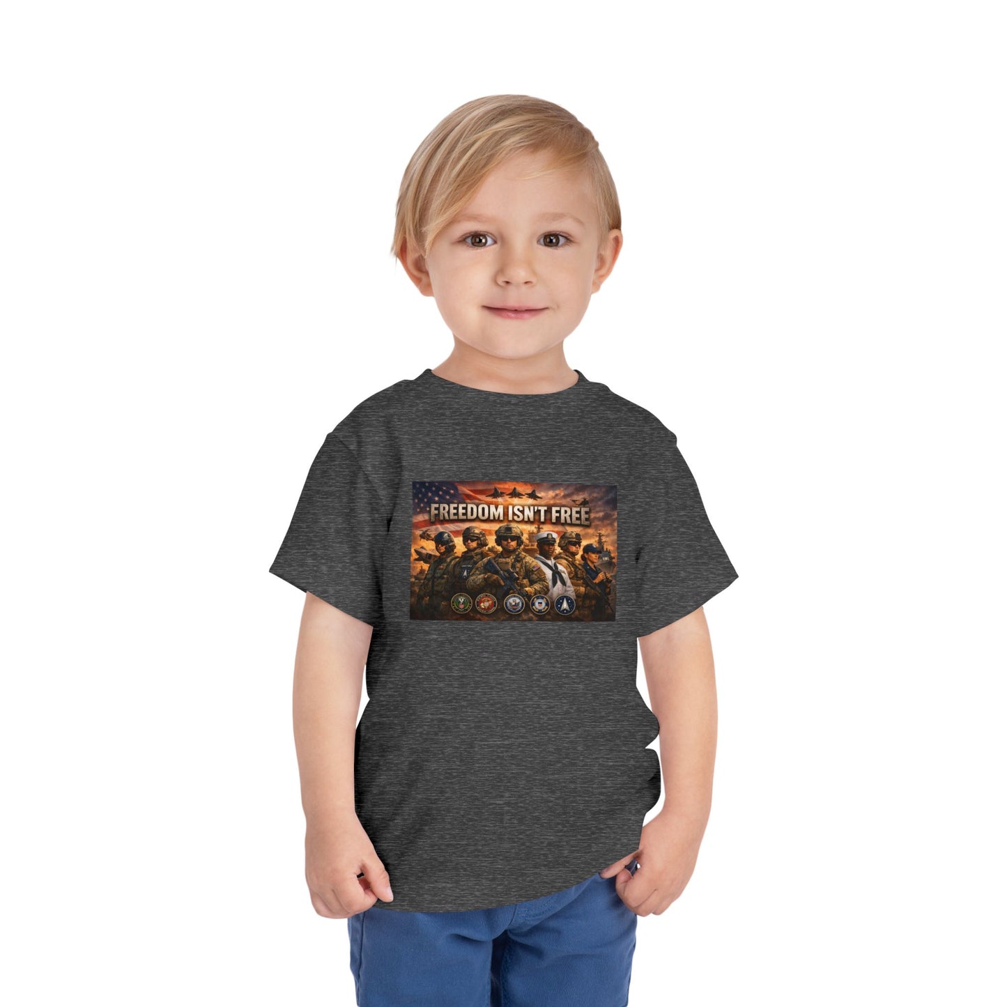 Freedom Isn't  Free Toddler Unisex Short Sleeve Crewneck Tee