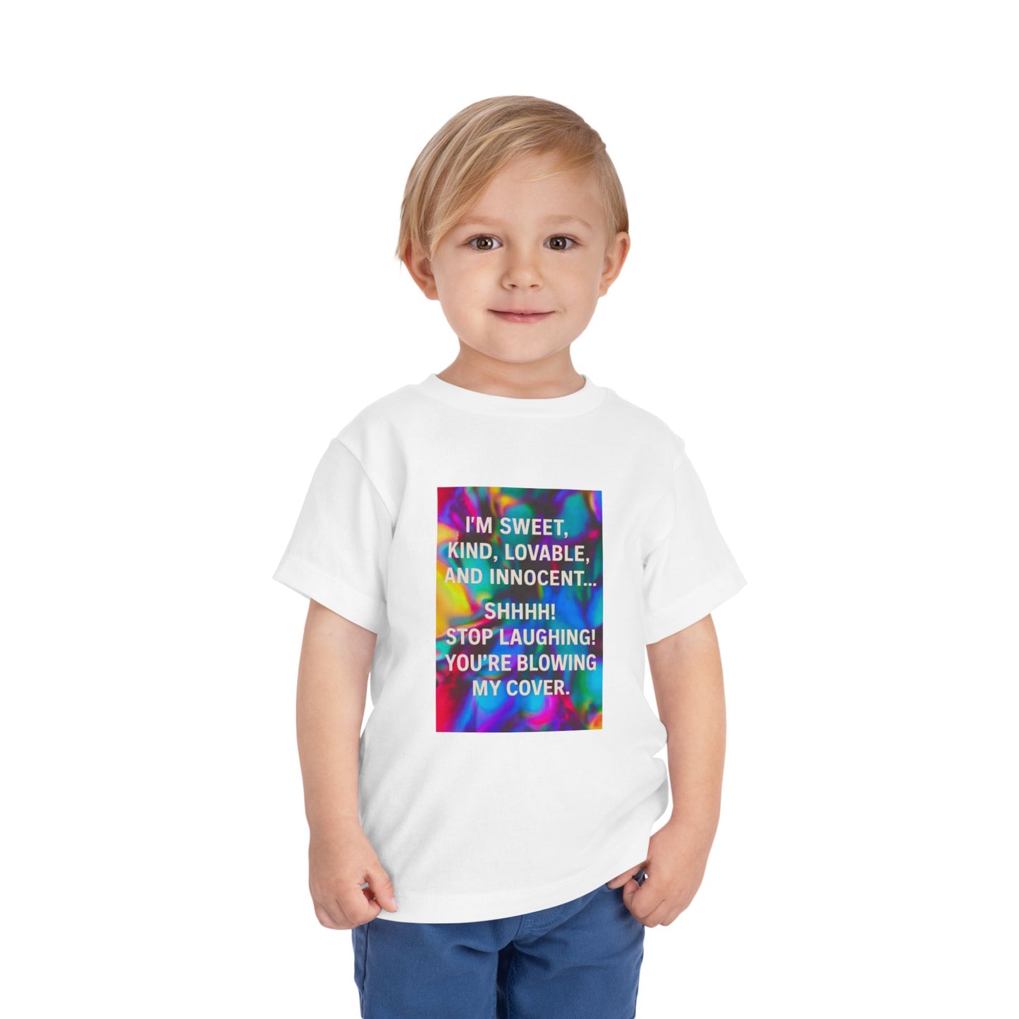 Blowing My Cover Toddler Unisex Short Sleeve Crewneck Tee