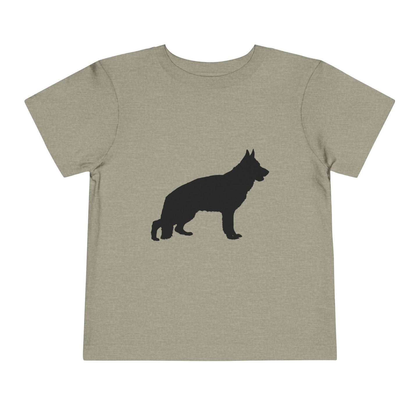 German Shepherd Silhouette Toddler Unisex Short Sleeve Crewneck Tee