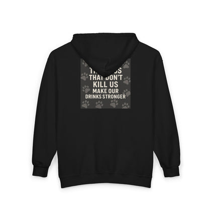 Drinks Stronger Unisex Full Zip Hoodie