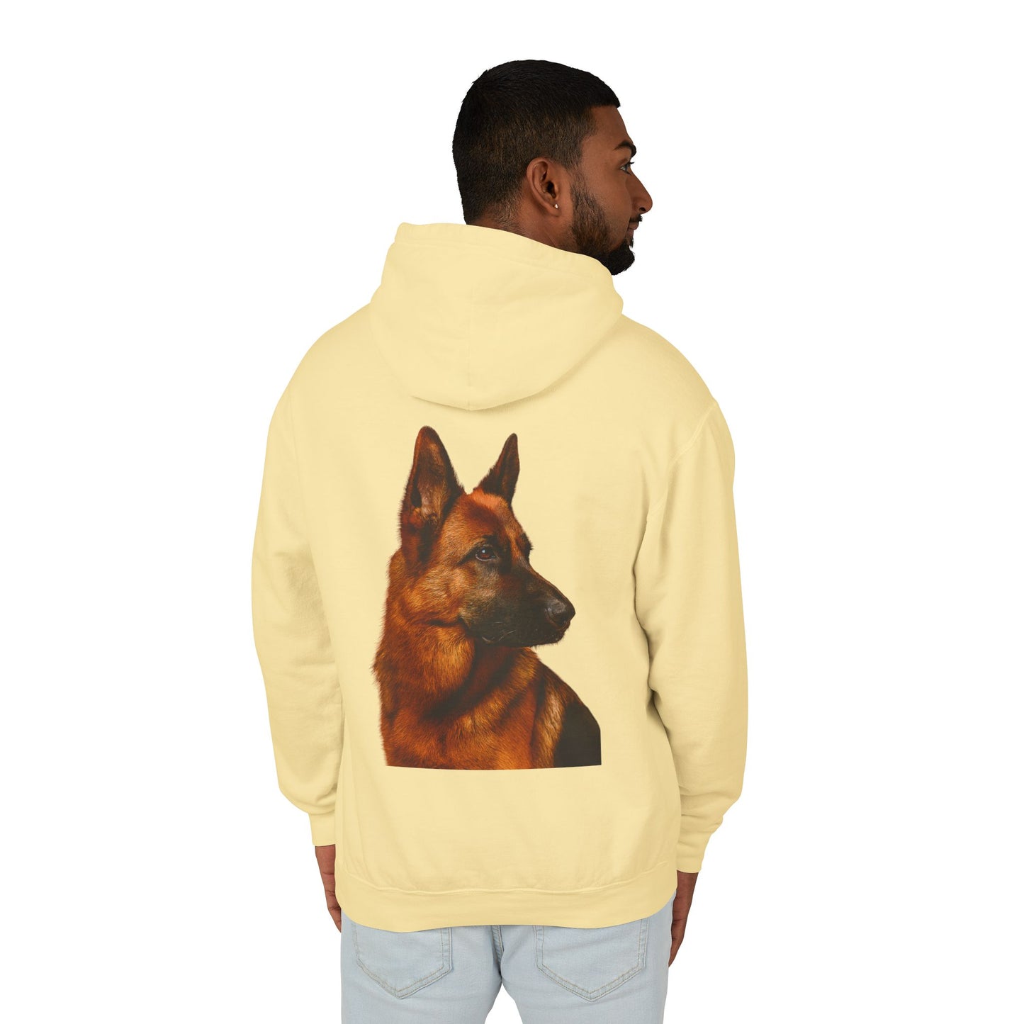 German Shepherd Head Unisex Lightweight Hoodie