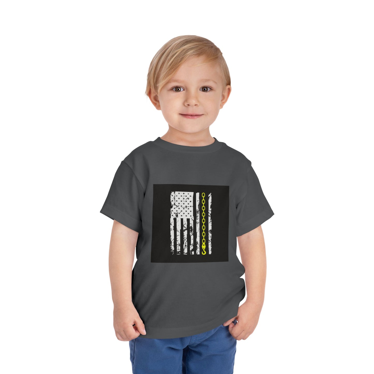 Thin Yellow Line Toddler Unisex Short Sleeve Crewneck Tee