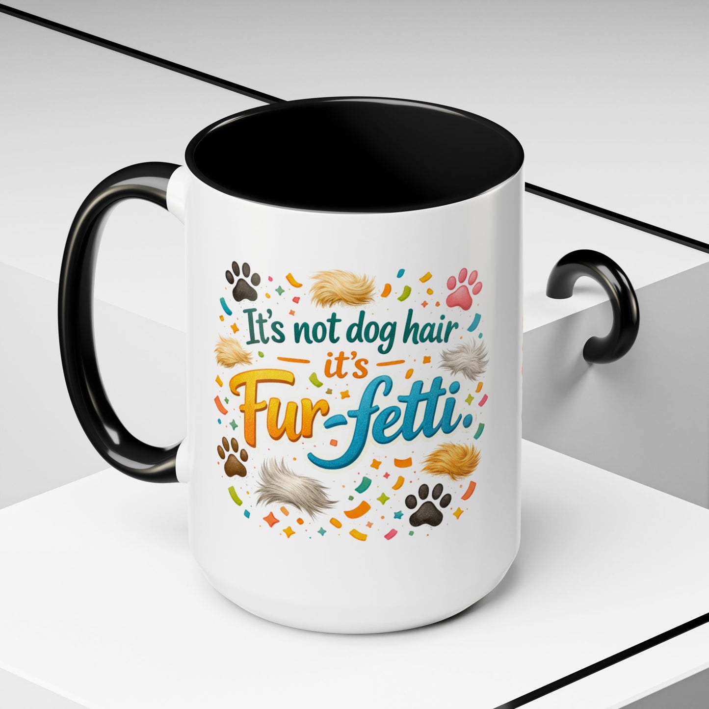 Fur-Fetti Dog 2-Tone Coffee Mug