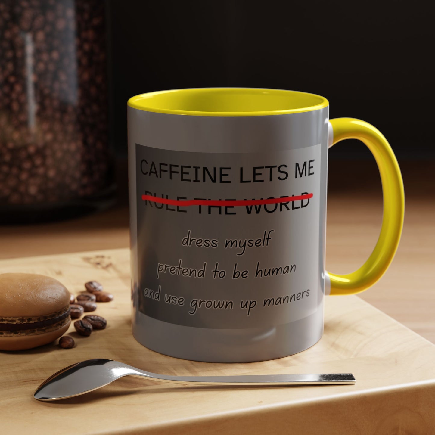 Caffeine Lets Me 2-Tone Coffee Mug