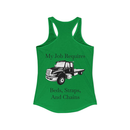 Beds, Straps, And Chains Women's Racerback Tank