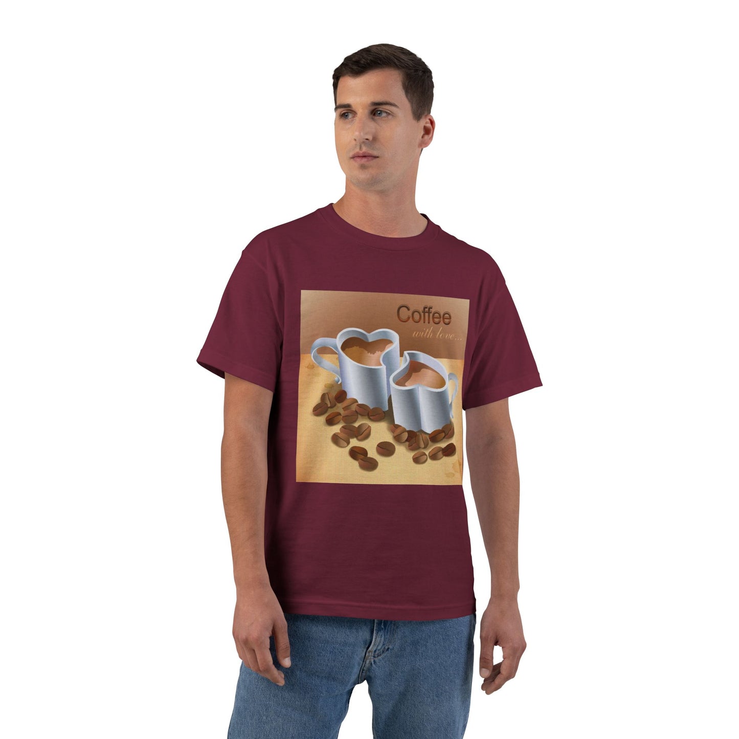 Coffee With Love Men's Short-Sleeve Crewneck Tee