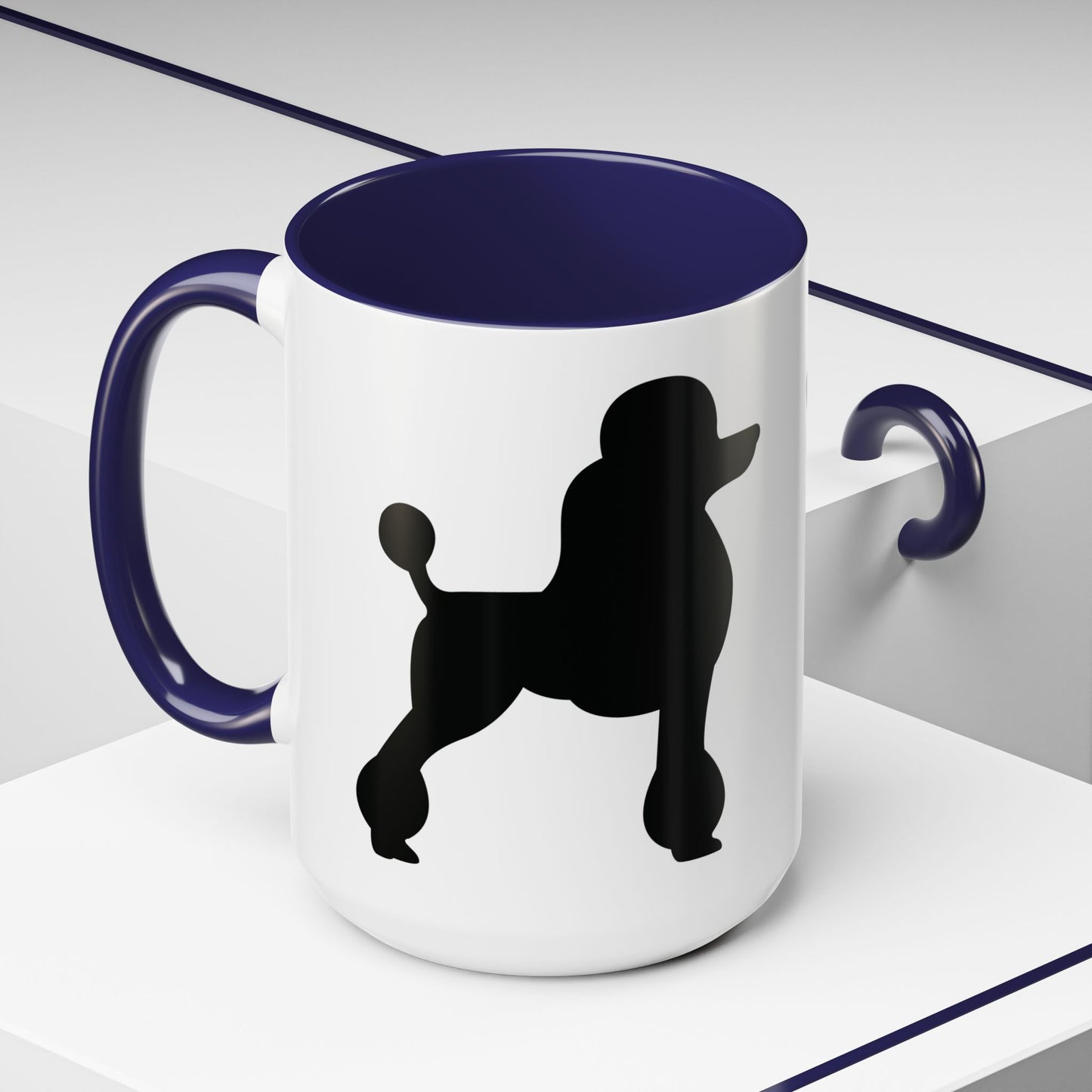 Poodle Silhouette 2-Tone Coffee Mug