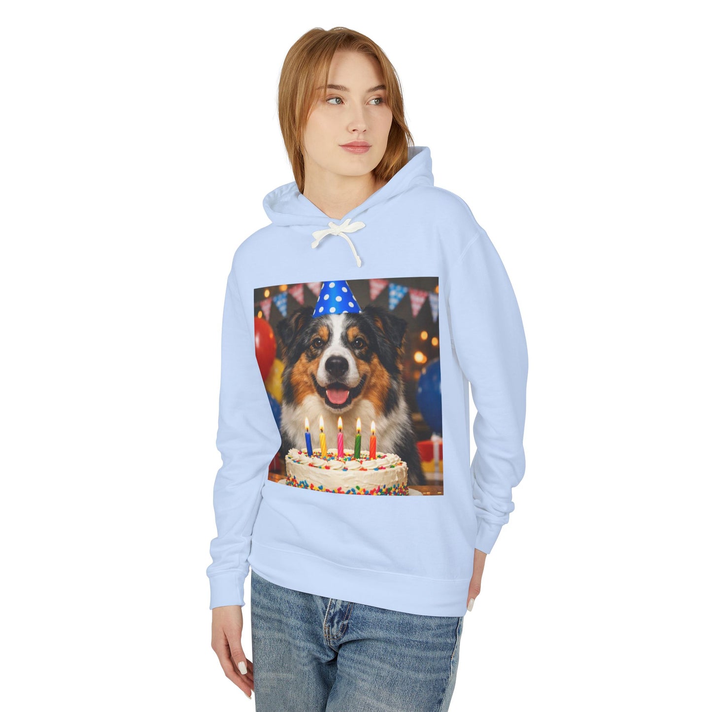 Birthday Buddy Aussie Unisex Lightweight Hoodie