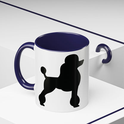 Poodle Silhouette 2-Tone Coffee Mug
