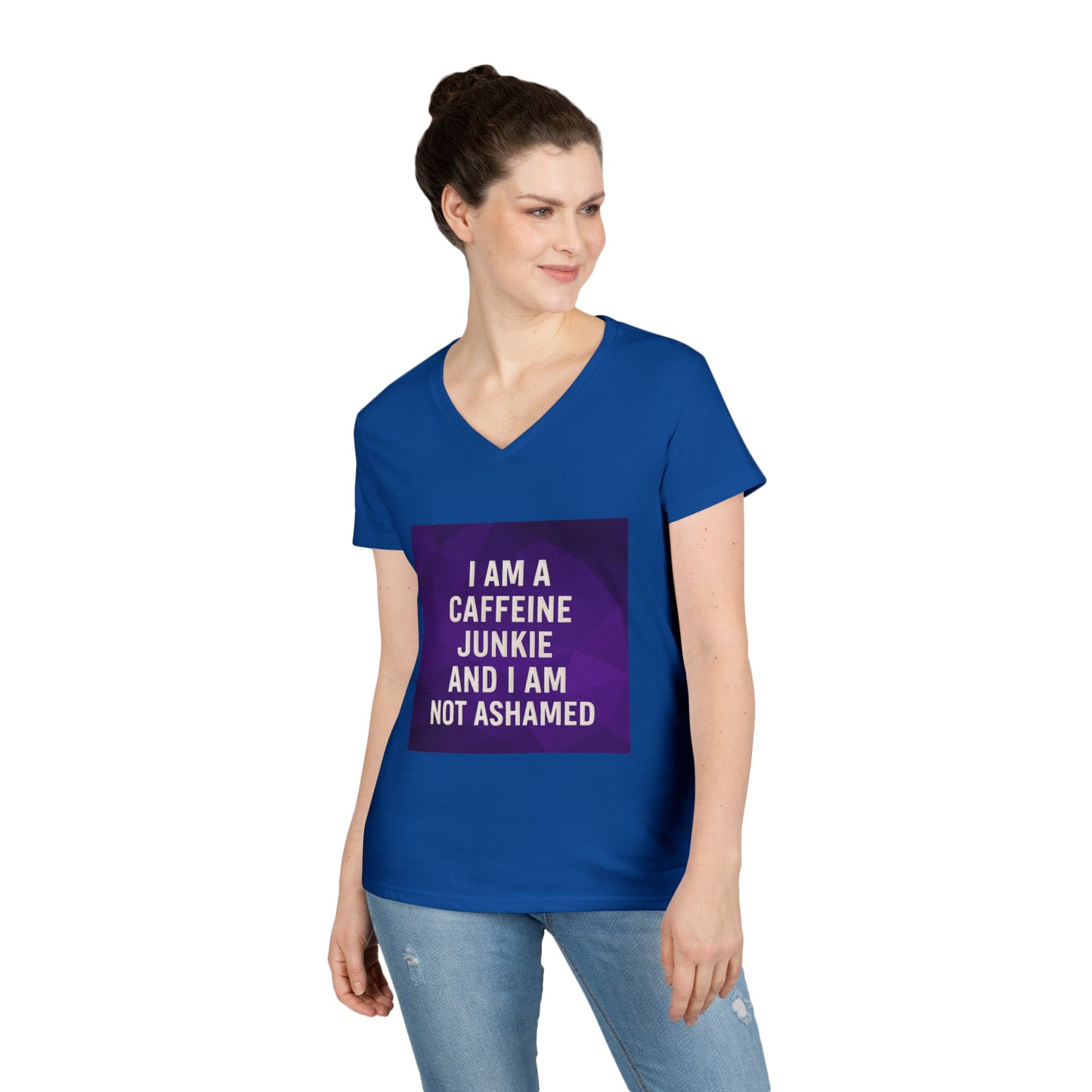 Caffeine Junkie Women's V-Neck T-Shirt