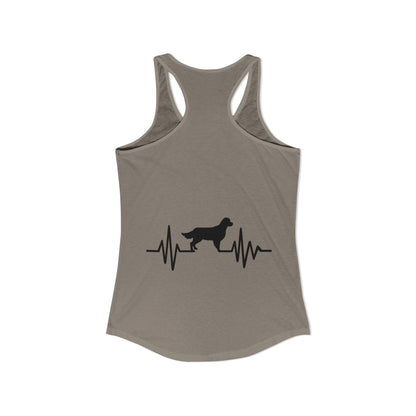 My Heart Beats For Goldens Women's Racerback Tank