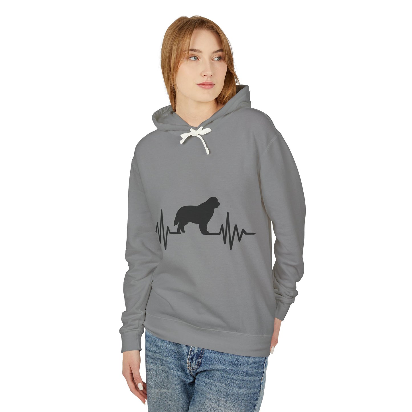 My Heart Beats For Newfies Unisex Lightweight Hoodie