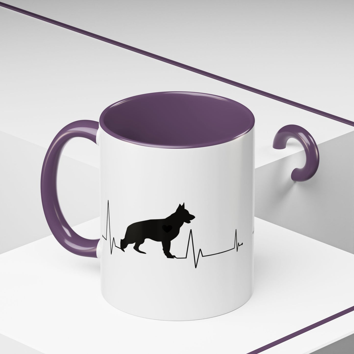 My Heart Beats For German Shepherds 2-Tone Coffee Mug
