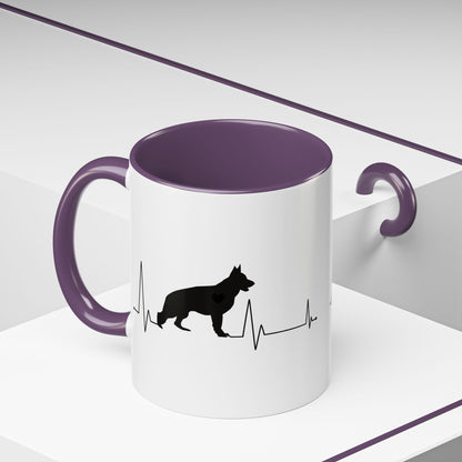 My Heart Beats For German Shepherds 2-Tone Coffee Mug