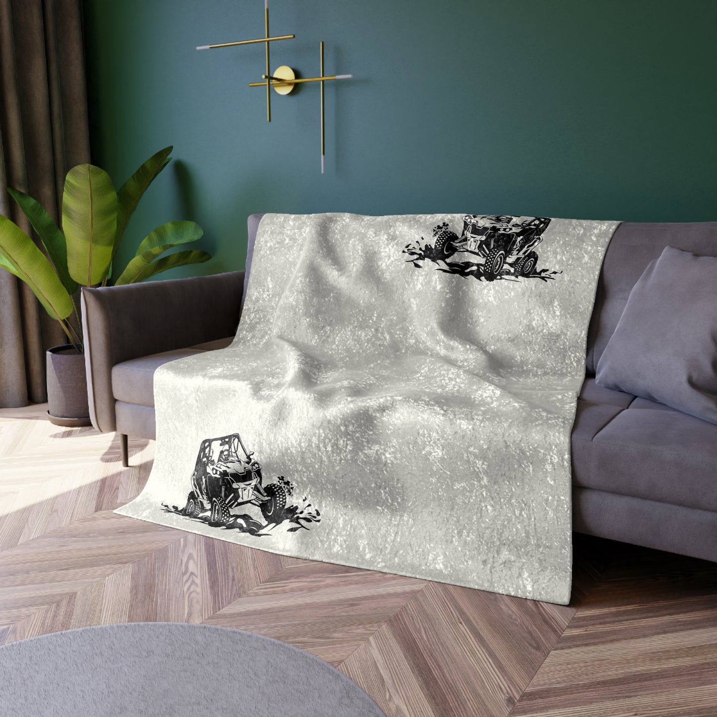 Slingin' Mud Side By Side Crushed Velvet Blanket