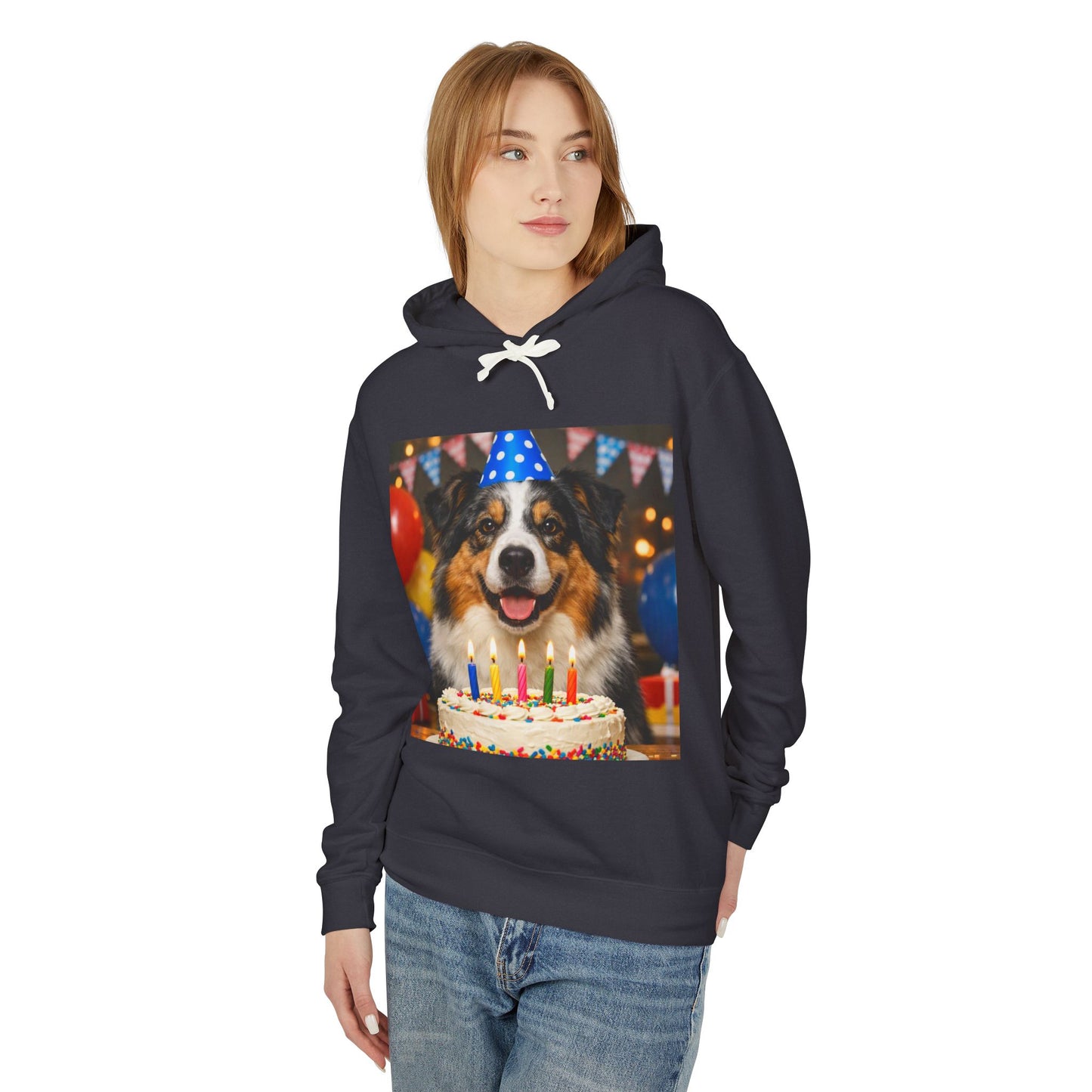 Birthday Buddy Aussie Unisex Lightweight Hoodie