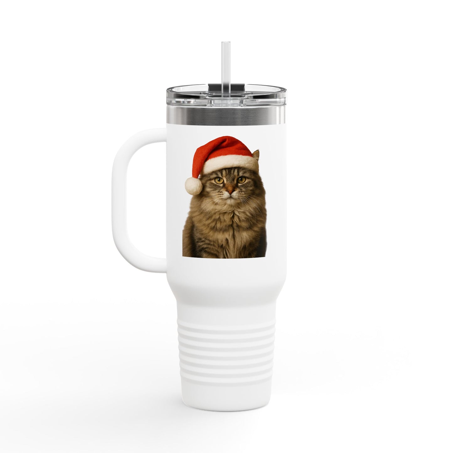 Santa Paws Cat Insulated Travel Mug