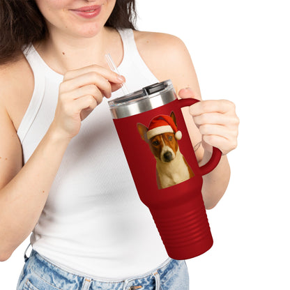 Santa Paws Basenji Insulated Travel Mug