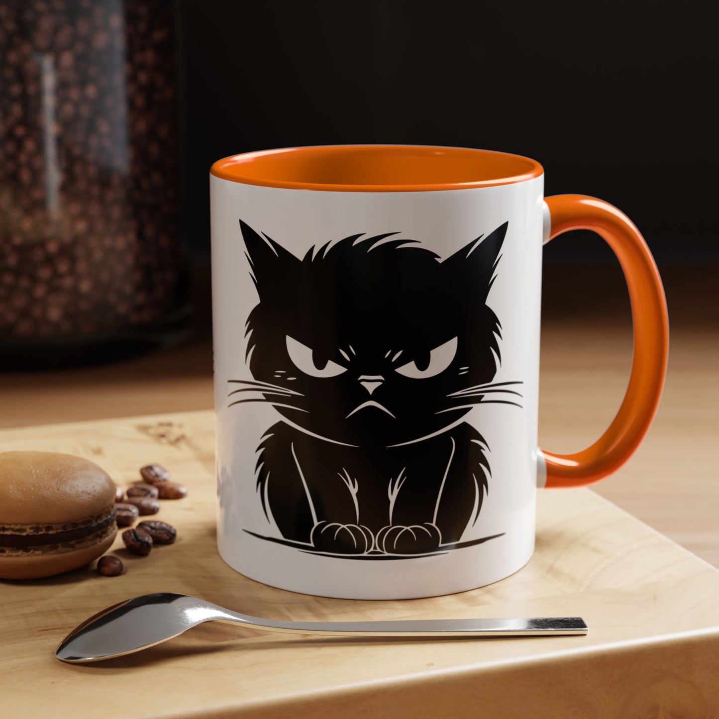 Angry Cat 2-Tone Coffee Mug