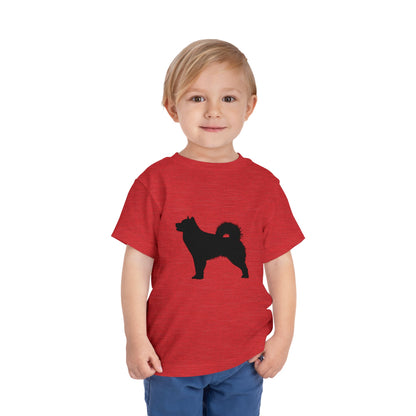 Malamute Silhouette Toddler Unisex Short Sleeve Crewneck Tee