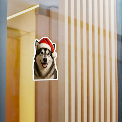 Santa Paws Malamute Vinyl Decal