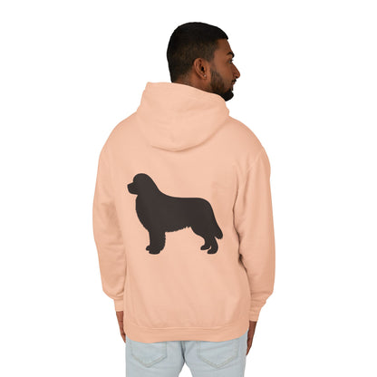 Newfie Silhouette Unisex Lightweight Hoodie