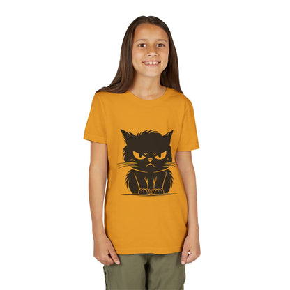Angry Cat Youth Unisex Short Sleeve Crewneck Tee