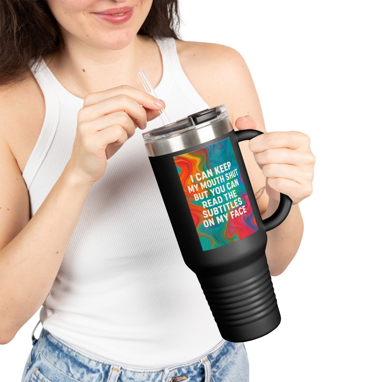 Subtitles Insulated Travel Mug