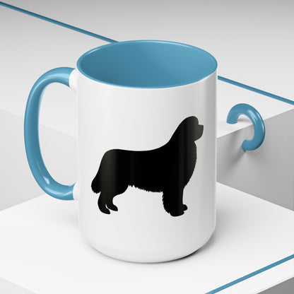 Newfie Silhouette 2-Tone Coffee Mug