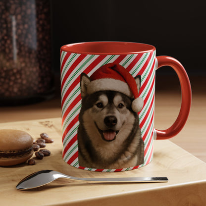 Santa Paws Malamute 2-Tone Coffee Mug