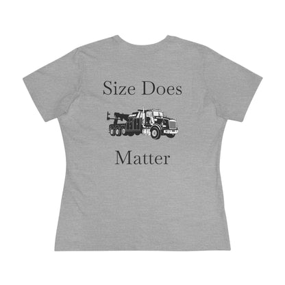 Size Does Matter Women's Short Sleeve Crewneck Tee