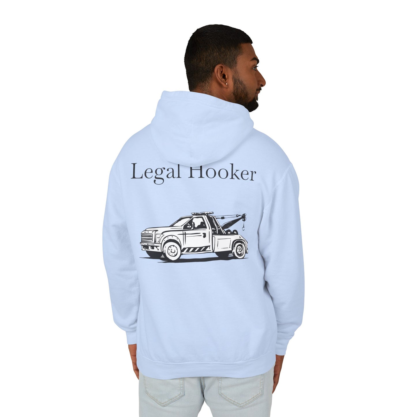 Legal H**ker Wheel Lift Tow Truck Unisex Lightweight Hoodie