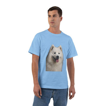 Samoyed Head Men's Short-Sleeve Crewneck Tee