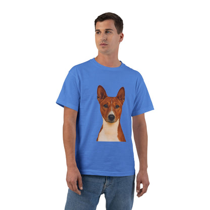 Basenji Head Men's Short-Sleeve Crewneck Tee