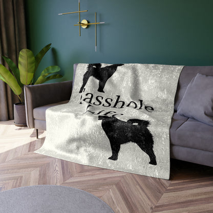 Sasshole Life Crushed Velvet Blanket