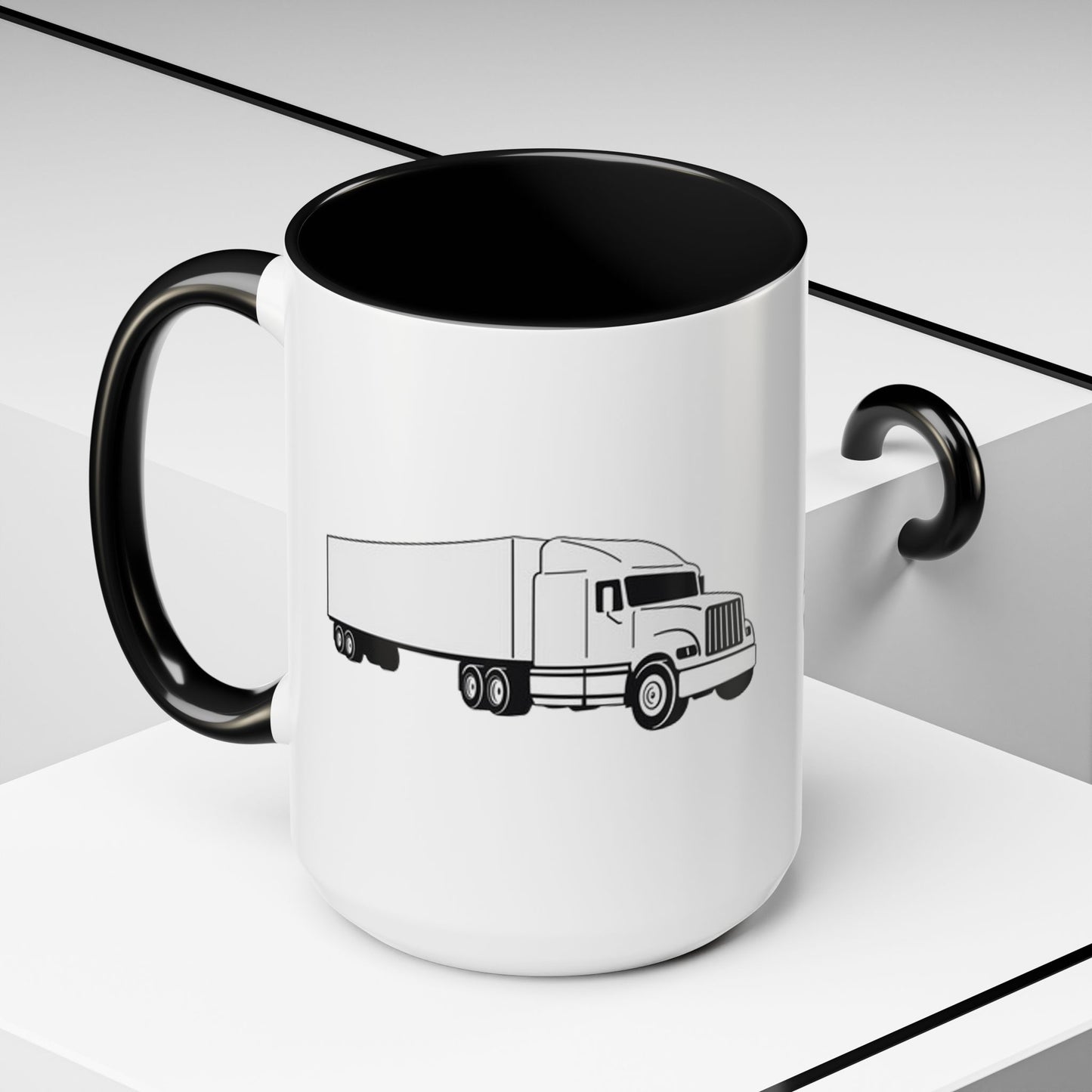 Semi Truck 2-Tone Coffee Mug