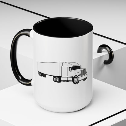 Semi Truck 2-Tone Coffee Mug