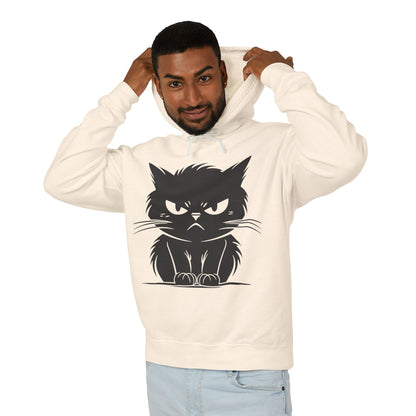 Angry Cat Unisex Lightweight Hoodie