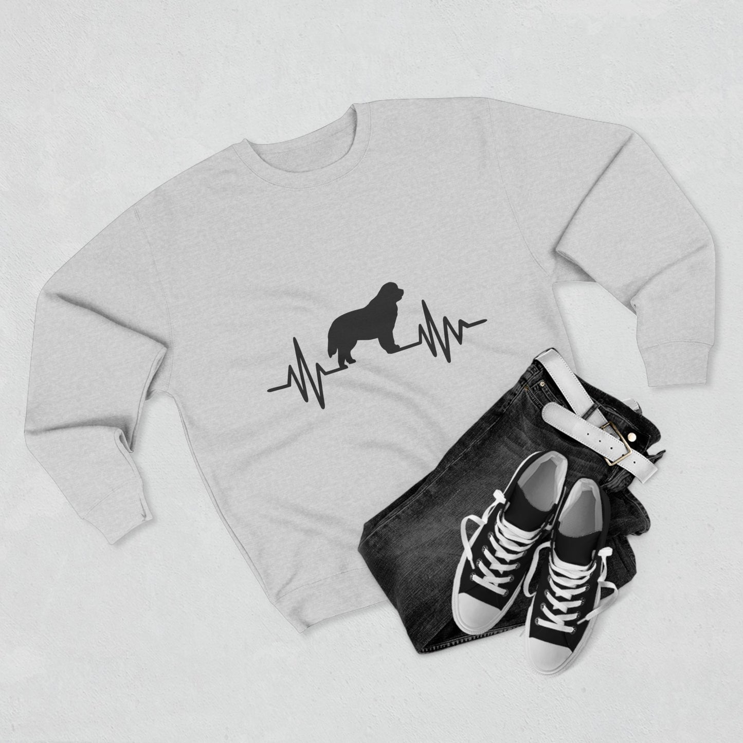 My Heart Beats For Newfies Unisex Crewneck Sweatshirt