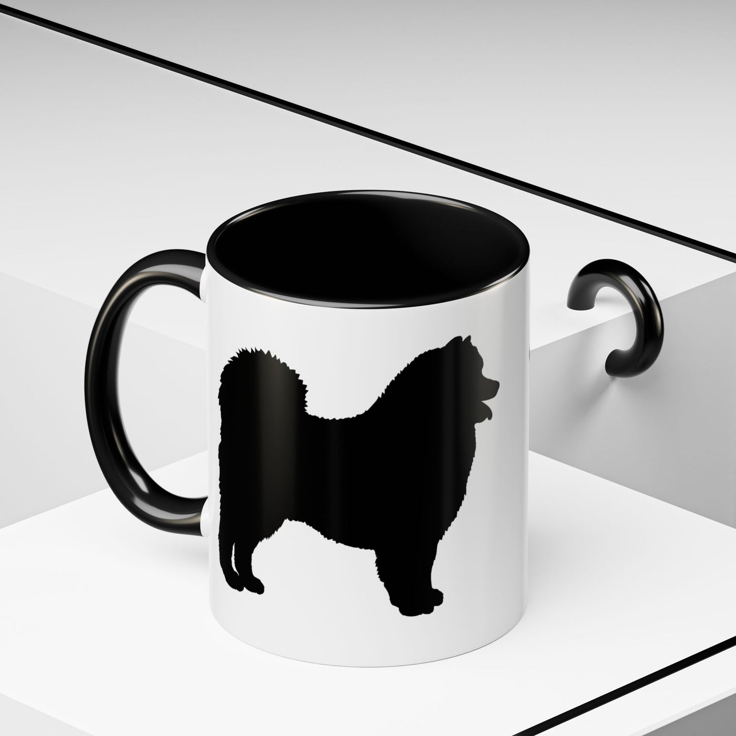 Samoyed Silhouette 2-Tone Coffee Mug