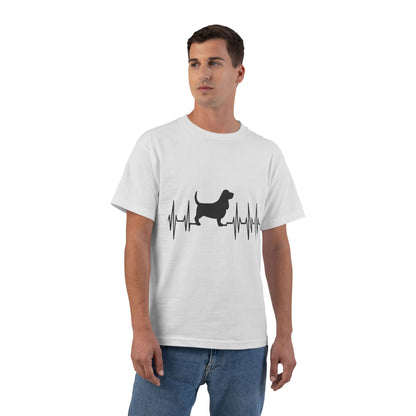 My Heart Beats For Bassets Men's Short-Sleeve Crewneck Tee