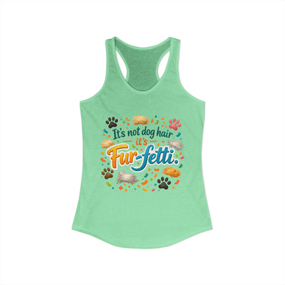 Fur-Fetti Dog Women's Racerback Tank