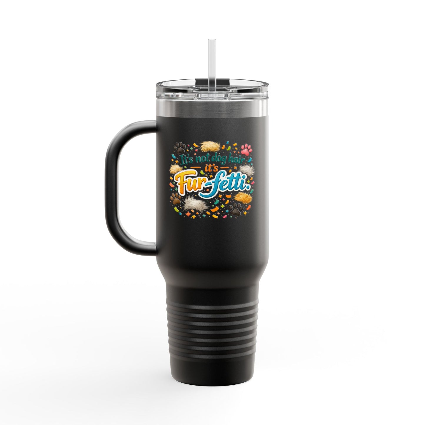 Fur-Fetti Dog Insulated Travel Mug