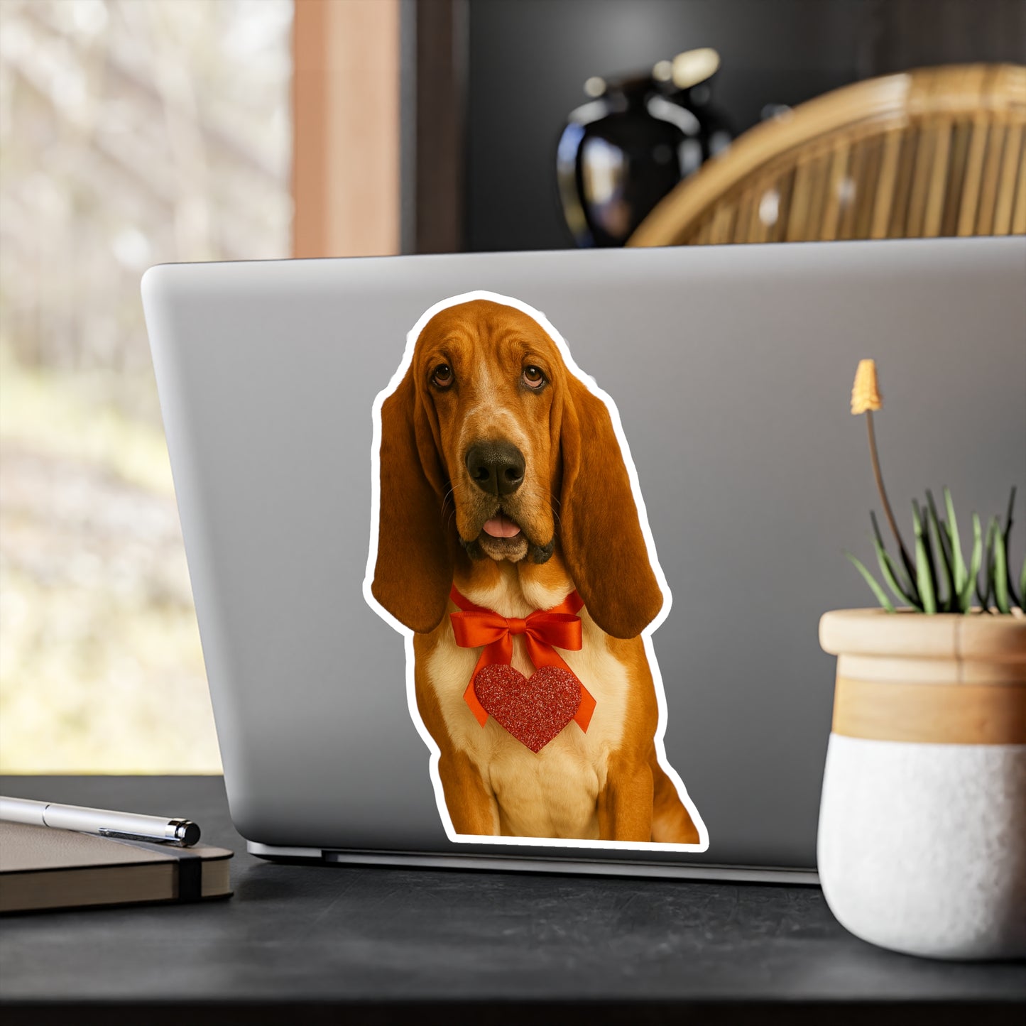 Cupid's Companion Basset Vinyl Decal